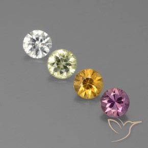 1.27 ctw Multicolor Sapphire Gemstones, Sapphire Gems in Diamond-Cut Shape for Sale.