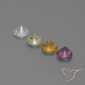 Sapphire Gemstones in 4 mm (calibrated) Size for Sale, Sapphire Stones in Multicolor Color