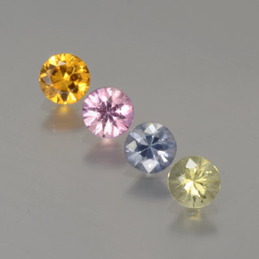 Многоцветный Сапфир Камень - 0.3ct Бриллиантовая Огранка (ID: 374687)