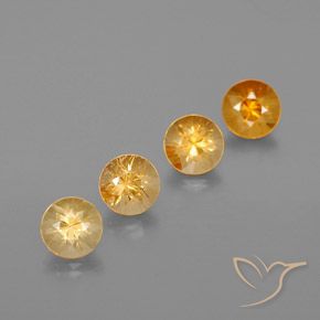 Or orange foncé Saphir gemme - 0.4ct Diamant de coupe (ID: 374730)