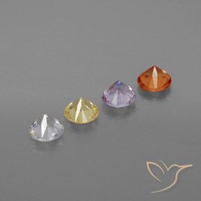 Sapphire Gemstones in 4.3 mm Size for Sale, Sapphire Stones in Multicolor Color
