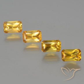 1.70 ctw Golden Sapphire Gemstones, Sapphire Gems in Octagon / Scissor Cut Shape for Sale.