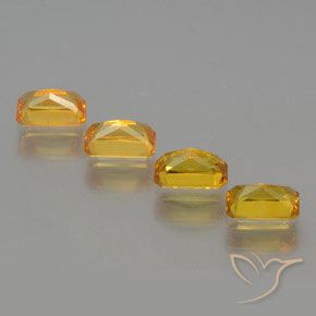 Sapphire Gemstones in 5.2 x 3.2 mm Size for Sale, Sapphire Stones in Golden Color