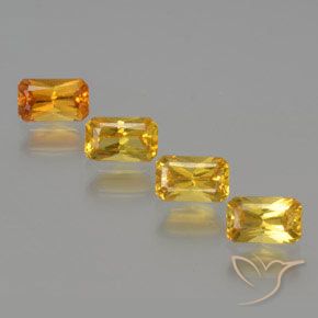 Deep Orange-Gold Sapphire Gem - 0.4ct Octagon / Scissor Cut (ID: 374764)