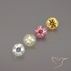 1.62 ctw Multicolor Sapphire Gemstones, Sapphire Gems in Diamond-Cut Shape for Sale.