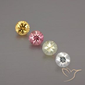 1.62 ctw Multicolor Sapphire Stones, Natural Sapphire in Diamond-Cut Shape for Sale
