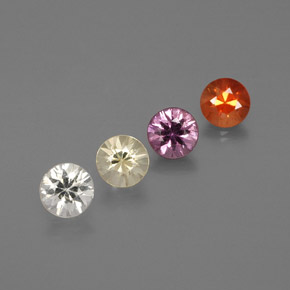 Multicolor Sapphire Gem - 0.3ct Diamond-Cut (ID: 374962)
