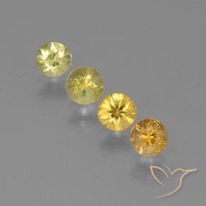 Lot de 4pc Saphirs Multicolore Tour de Tanzanie - Taille 4,1mm, poids total 1,43 ct / moyenne 0,36 ct chaque, couleur : Multicolore, dureté de Mohs 9 convient aux bijoux de tous les jours, pierre de sagesse, Symbolise l'abondance et la prospérité, Photo A