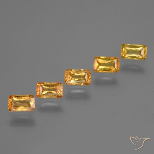 Apricot Orange Zaffiro Gem - 0.4ct Ottagono / taglio a forbice (ID: 375021)