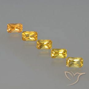 1.97 ctw Golden Sapphire Gemstones, Sapphire Gems in Octagon / Scissor Cut Shape for Sale.