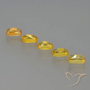 Sapphire Gemstones in 5.2 x 3.1 mm Size for Sale, Sapphire Stones in Golden Color