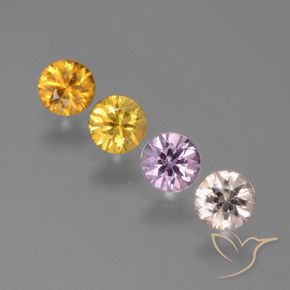 1.33 ctw Multicolor Sapphire Gemstones, Sapphire Gems in Diamond-Cut Shape for Sale.