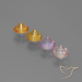 Sapphire Gemstones in 4.1 mm Size for Sale, Sapphire Stones in Multicolor Color