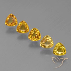 Naranja dorado Zafiro Gema - 0.3ct Forma trillón (ID: 375292)