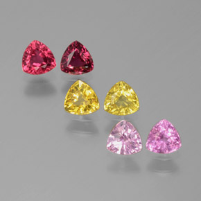 Многоцветный Сапфир Камень - 0.3ct Огранка Триллион Фасетная (ID: 375293)