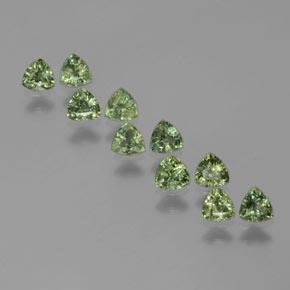Verde terroso Zafiro Gema - 0.2ct Forma trillón (ID: 375326)