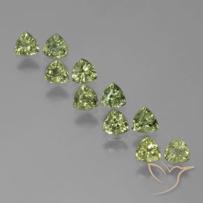 Verde claro Zafiro Gema - 0.2ct Forma trillón (ID: 375331)