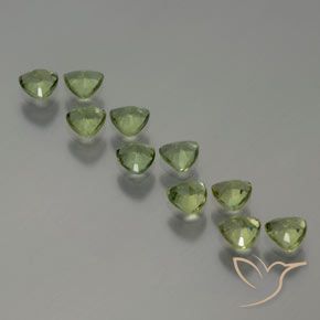 Sapphire Gemstones in 3.7 x 3.6 mm Size for Sale, Sapphire Stones in Earthy Green Color