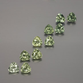 Earthy Green Sapphire Gem - 0.2ct Trillion Facet (ID: 375385)