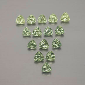 Sage Green Sapphire Gem - 0.2ct Trillion Facet (ID: 375394)