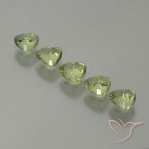 Sapphire Gemstones in 4.5 x 4.5 mm Size for Sale, Sapphire Stones in Medium Green Color