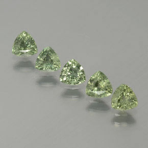 Forest Green Sapphire Gem - 0.4ct Trillion Facet (ID: 375463)