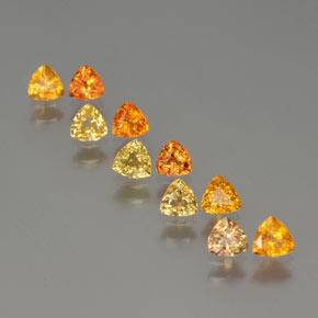 Naranja claro Zafiro Gema - 0.2ct Forma trillón (ID: 375507)