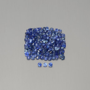 Lotto di 150 pezzi di zaffiro blu taglio rotondo dal Madagascar - dimensioni 1,2mm, peso totale 1,17 ct / media. 0,01 ct ciascuno, colore: Blu fiordaliso, durezza Mohs 9 adatto per gioielli da indossare ogni giorno, Giovedì Gemma, Photo A