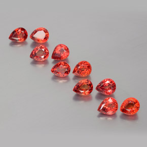 0.5ct Pear Facet Red Orange Sapphire for sale thumb image of 0.5ct Pear Facet Red Orange Sapphire (ID: 379882)