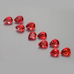 3.9ct Pear Facet Red Orange Sapphire for sale thumb image of 3.9ct Pear Facet Red Orange Sapphire (ID: 379939)