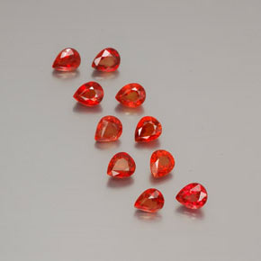 0.5ct Pear Facet Red Orange Sapphire Gem for sale 0.5ct Pear Facet Red Orange Sapphire Gem (ID: 379961)