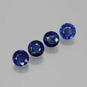 Blu reale Zaffiro Gem - 0.5ct Sfaccettatura rotonda (ID: 380598)