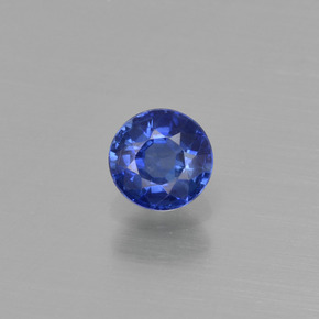 dunkelblau Saphir Edelstein - 0.5ct Rund Facettenschliff (ID: 382139)