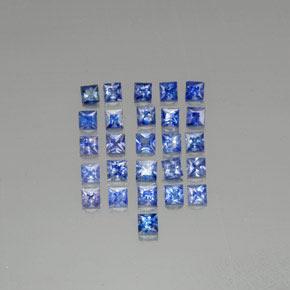 Azul aciano Zafiro Gema - 0.2ct Corte Princesa (ID: 383251)