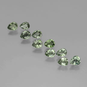 Голубовато-зеленый Сапфир Камень - 0.4ct Фасетная Груша (ID: 383427)
