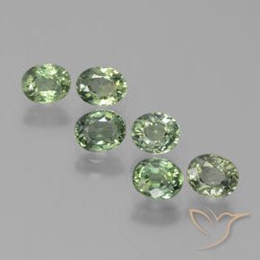 Medium Light Green Zafiro Gema - 0.6ct Forma ovalada (ID: 383511)