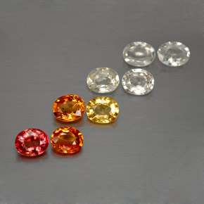Multicolor Sapphire Gem - 0.5ct Oval Facet (ID: 383789)