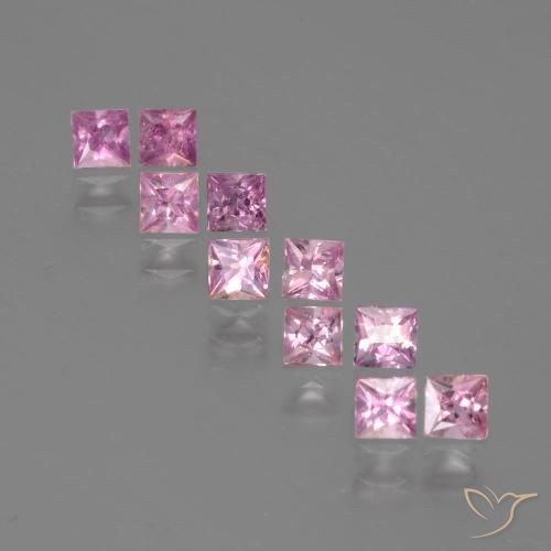 Светло-розовый Сапфир Камень - 0.1ct Огранка Принцесса (ID: 388412)