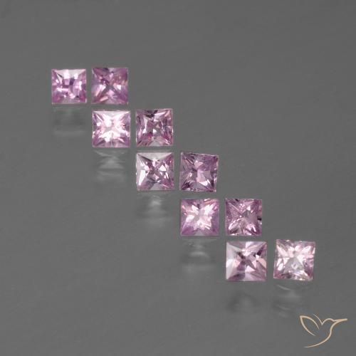 1.46 ctw Purple Sapphire Gemstones, Sapphire Gems in Princess-Cut Shape for Sale.