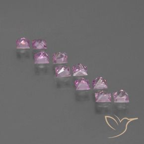 Sapphire Gemstones in 2.9 x 2.8 mm Size for Sale, Sapphire Stones in Light Purple Color