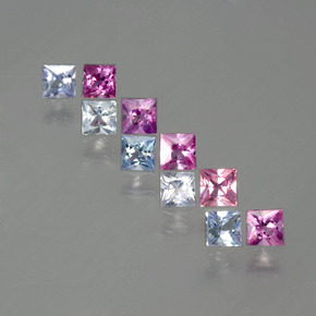 0.1ct Princess-Cut Pinkish Violet Sapphire for sale thumb image of 0.1ct Princess-Cut Pinkish Violet Sapphire (ID: 388802)