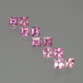 tiefrosa Saphir Edelstein - 0.1ct Prinzess-Schliff (ID: 388998)