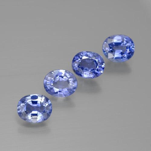 Electric Purple Blue Сапфир Камень - 0.8ct Фасетный Овал (ID: 389583)
