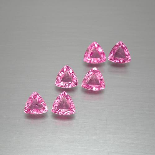 Intense Pink Zaffiro Gem - 0.3ct Sfaccettatura trilliant (ID: 392165)