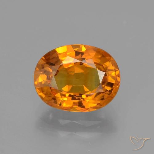 3.65ct Natural Deep Orange Sapphire, Oval, VS-SI