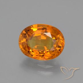 3.65 ct Orange Sapphire Stone, Natural Sapphire in Oval Facet Shape for Sale