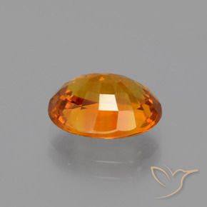 Sapphire Gemstone in 10 x 8 mm (calibrated) Size for Sale, Sapphire Stone in Deep Orange Color
