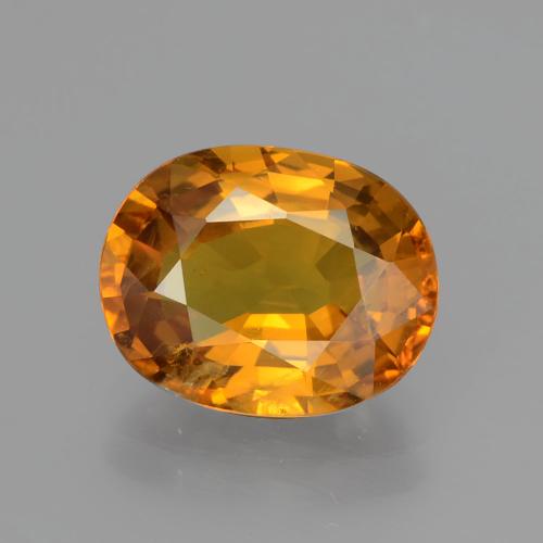 Medium Orange Sapphire Gem - 4.3ct Oval Facet (ID: 393902)