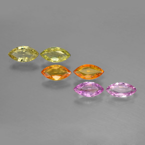 0.4ct Marquise Facet Multicolor Sapphire Gem for sale 0.4ct Marquise Facet Multicolor Sapphire Gem (ID: 400606)