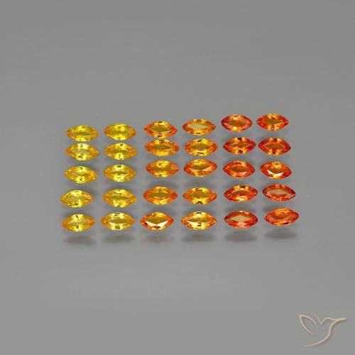 Multicolor Sapphire Gem - 0.2ct Marquise Facet (ID: 401277)